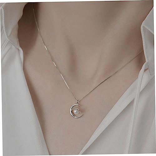 KOMBIUDA Mond Anhänger Halskette Mit Planeten Für Damen Perlenkette Statement-kette Für Hochzeit Party Und Alltagsgeschenke von KOMBIUDA