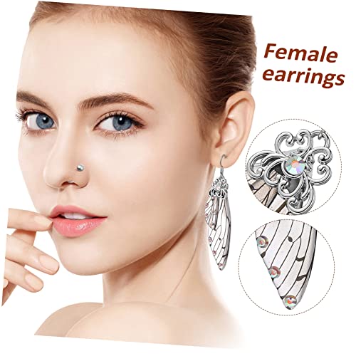 KOMBIUDA Schmetterlingsflügel-ohrringe Für Damen Tropfenförmige Ohrhänger Mit Simulationflügeln Hakenverschlüsse Baumelnde Ohrringe Retro Und Elegant Für Hochzeit Und Party von KOMBIUDA
