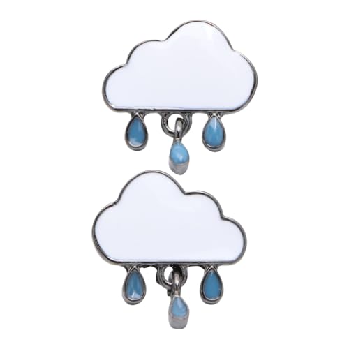 KOMBIUDA Leichte Wolken ohrringe Damen Ohrstecker mit Regentropfen design Langlebiger Legierungsschmuck Süßer Anhänger für Durchstochene Ohren Geschenk für Frauen und Mädchen von KOMBIUDA