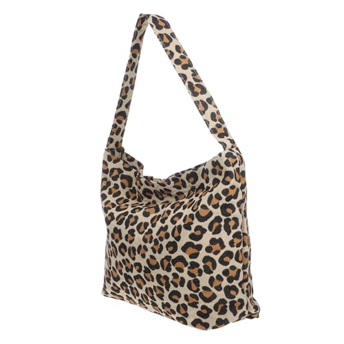 KOMBIUDA Leopard Print Schultertasche Damen Retro Armpit Bag Große Kapazität Leichte Umhängetasche Modisch Alltag Party Einkauf von KOMBIUDA