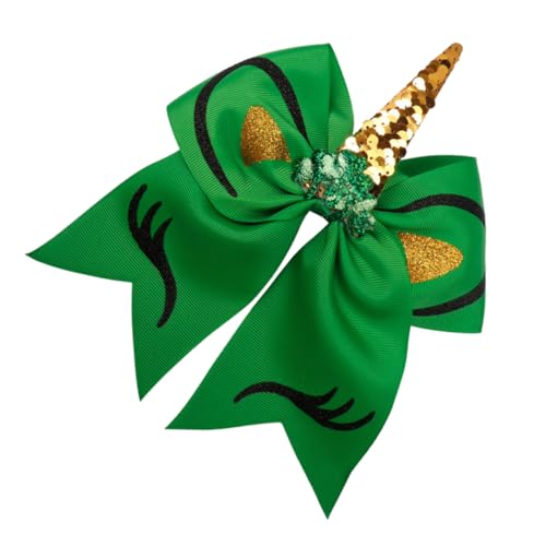 KOMBIUDA Mädchen Haarspange Mit Schleife Niedliches Haaraccessoire Für Grüner Für Festivals Geburtstage Und Besondere Anlässe von KOMBIUDA