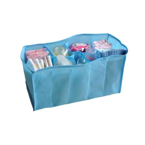 KOMBIUDA Wickeltasche Aus Vliesstoff Multifunktions-blasentasche-Organizer Blau Mit Fächern Für Geschenkpapier Spielzeug Wasserflaschen Snacks Und Kleine Handtücher Praktisch Für von KOMBIUDA