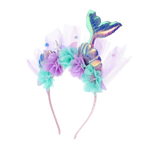 KOMBIUDA Mermaid Haarreif Mit Fischschmuck Einzigartiges Meerjungfrau Kostüm Accessoire Für Partys Und Festlichkeiten Langlebig Und Einfach Zu Tragen von KOMBIUDA