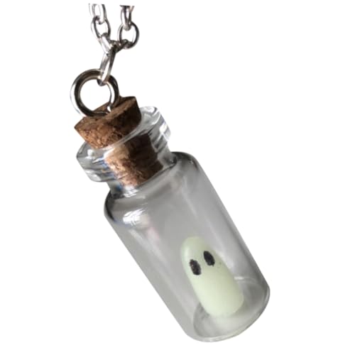 KOMBIUDA Gothic Halskette Mit Glaskaraffen- Einzigartiger Schmuck Für Halloween Stilvolle Kette Für Damen Und Herren Tragbar Mit Verschiedenen Outfits von KOMBIUDA