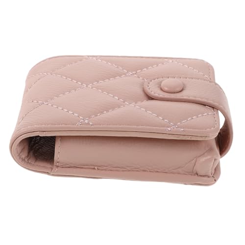 KOMBIUDA Mini Make-up-Tasche Damen Quilted Kosmetiktasche mit Spiegel Kleine Leichte Reise-Make-up-Tasche für Lippenstifte und Essentials Stylische Kompakte Kosmetikpouch für Unterwegs von KOMBIUDA
