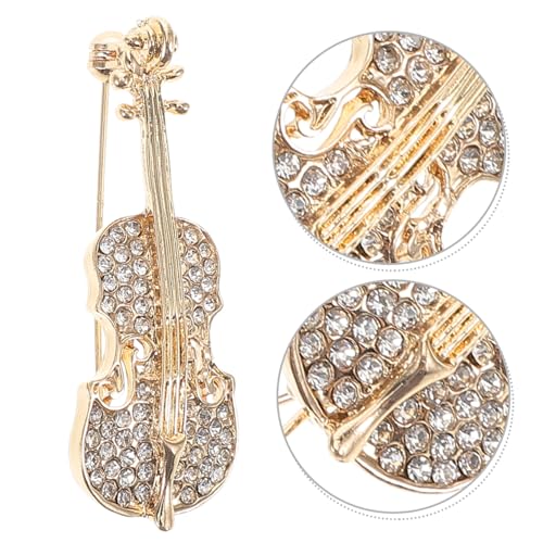 KOMBIUDA Modische Violinbrosche aus Langlebiger Legierung mit Farbigem Emaille design Eleganter Anstecknadel für Damen und Herren Vielseitiges Musikinstrument Accessoire für Kleidung und von KOMBIUDA