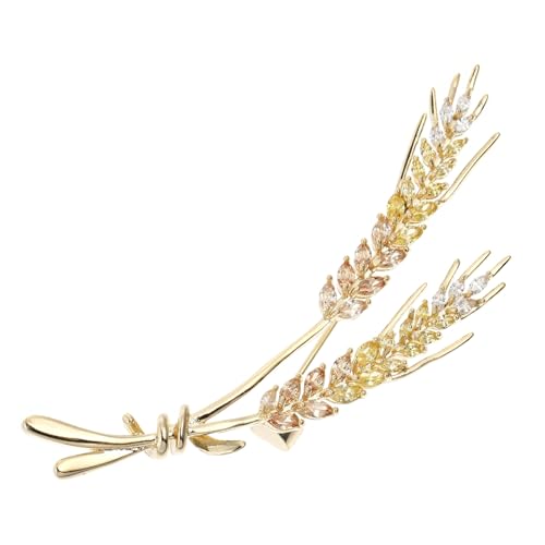 KOMBIUDA Modische Weizenähren brosche Goldfarbene Anstecknadel Schmuckstück Für Damen Kleidung Tasche Schal Dekoration Robust Und Elegant von KOMBIUDA