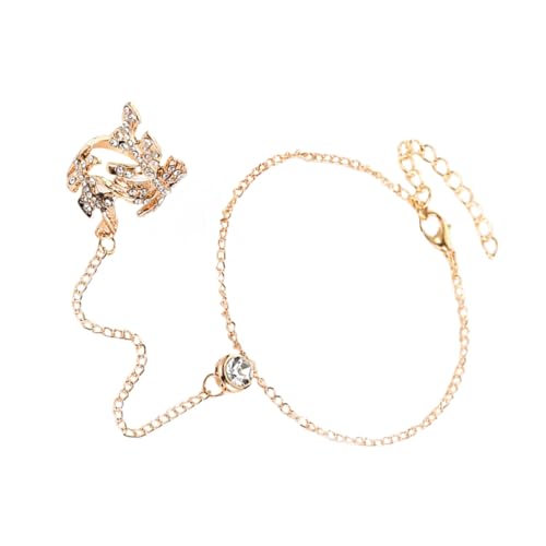 KOMBIUDA Modisches Damen Handkettchen mit Ring aus Legiertem Goldenes Filigranes Handgefertigtes Schmuckstück Leicht und Komfortabel für Alltag und Besondere Anlässe KOMBIUDA Modisches Damen Handkettchen mit Ring aus Legiertem Goldenes Filigranes Handgefertigtes Schmuckstück Leicht und Komfortabel für Alltag und Besondere Anlässe von KOMBIUDA