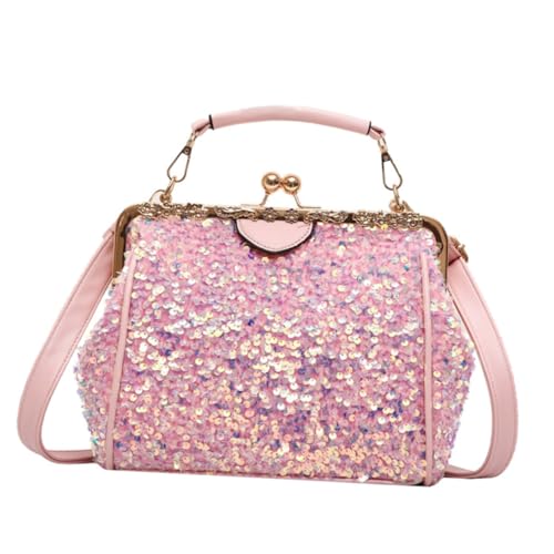 KOMBIUDA Multifunktionale Damen Umhängetasche mit Modischem Pailletten design Vielseitige Crossbody Bag für Party Freizeit und Alltag Bequemer Griff Trendige Handtasche von KOMBIUDA