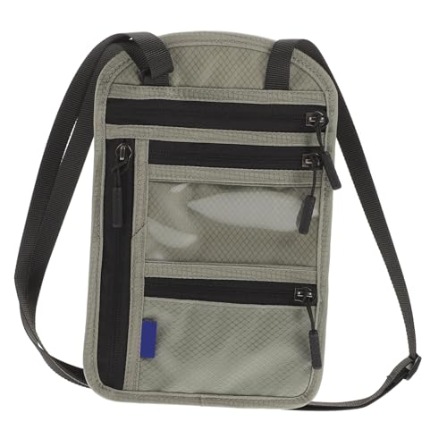 KOMBIUDA Multifunktionale Passport Holder Neck Wallet mit RFID Schutz Leichter Reisebrustbeutel für Ausweise Kreditkarten und Geld Stilvolle Tragbare Halstasche für Sichere Aufbewahrung von KOMBIUDA