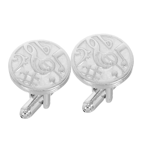 KOMBIUDA Musical Note French Cufflinks Rundes Design Leicht und Komfortabel Stilvolle Schmuckaccessoires für Musiker Business Hochzeiten Geschenk von KOMBIUDA