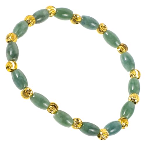 KOMBIUDA Natürliche Jade Perlen Armband Fashion Schmuck Damen Herren Modisch Eleganter Edelstein Perlen Schmuck Vielseitig Tragbar Party von KOMBIUDA