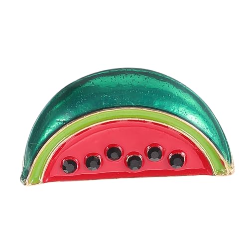 KOMBIUDA Retro Wassermelonen Brosche aus Legierung Modischer Schmuck mit Einzigartigem Design für Frauen Stilvolle Anstecknadel im Wassermelonen Design für Jacken Kleider und Schals von KOMBIUDA