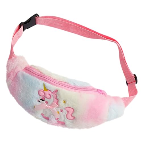 KOMBIUDA Niedliche Einhorn Bauchtasche für Mädchen Weiche Leichte Brusttasche mit Bunter Batik Modische Umhängetasche für Alltag Reisen Festivals und Freizeit Verstellbar und Praktisch von KOMBIUDA