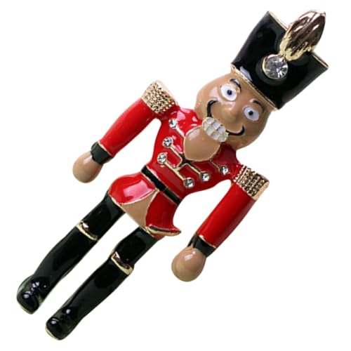 KOMBIUDA Nussknacker Brosche Weihnachtsstil Einzigartige Broschennadel für Kleidung Weihnachtsfeier Modeaccessoire Nussknacker Soldat Gestaltung von KOMBIUDA