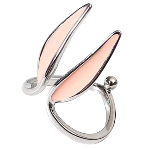 KOMBIUDA Öffnender Bunny Ears Ring für Frauen Verstellbarer Fingerring mit Süßem Hasenohren design Leichter Schmuck für Alltag Hochzeiten Partys und Besondere Anlässe von KOMBIUDA