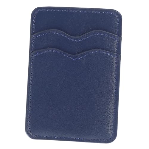KOMBIUDA PU Leder Kartenhalter mit Klebefläche für Smartphones Eleganter Kartenetui mit Zwei Fächern Ultradünn und Einfach Anzubringen von KOMBIUDA