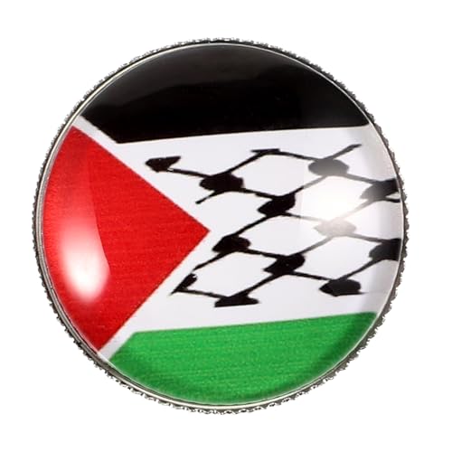 KOMBIUDA Palästina Flaggenbrosche aus Metall Vielseitiger Anstecker für Kleidung Taschen Caps Dekorativer Reverspin für Partys Festivals und Alltag Komfortabel und Langlebig Modisches von KOMBIUDA