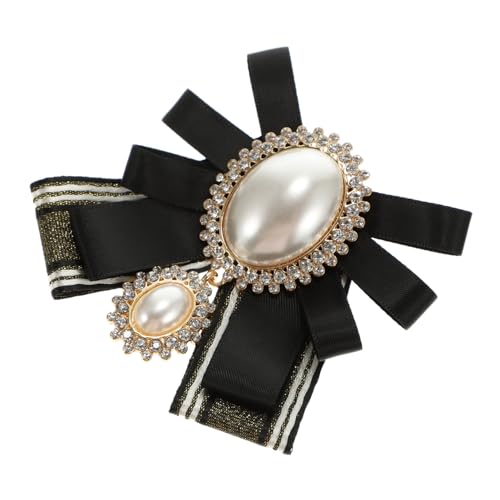 KOMBIUDA Perlen Brosche mit Schleifenmotiv Handarbeit Modisches Damen Accessoire für Blusen und Anzüge Festlich Geeignet für Hochzeiten Bälle und Partys Langlebig und Stilvoll von KOMBIUDA
