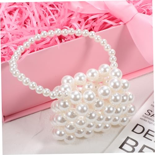 KOMBIUDA Perlen Clutch Tasche Damen Elegant Kleine Handtasche Leichtgewichtige Mini Umhängetasche für Hochzeit Party Alltag Vielseitige Damen Perlentasche mit Kompaktem Design und Stabilem von KOMBIUDA