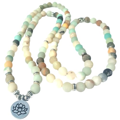 KOMBIUDA Perlen Naturstein Armband mit Lotus Anhänger Elastisches Meditations Schmuckstück für Yoga und Gebet Dekoratives Schmuckarmband und Halskette Leicht und Langlebig Festival KOMBIUDA Perlen Naturstein Armband mit Lotus Anhänger Elastisches Meditations Schmuckstück für Yoga und Gebet Dekoratives Schmuckarmband und Halskette Leicht und Langlebig Festival von KOMBIUDA