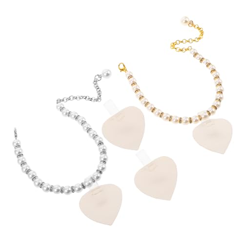 KOMBIUDA Perlen Schuhbänder mit Selbstklebenden Fersenschutzpolstern Rutschfeste Verstellbare Halter für High Heels Eleganter Rutsch Komfort für Damen bei Jedem Anlass von KOMBIUDA