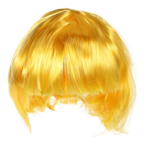 KOMBIUDA Perücke Aus Echthaar Kurzhaar Cosplay Perücke Party Haarperücken Für Maskeraden Und Kostümpartys Farbige Partyperücken Für Halloween Und Festivals Bezaubernde von KOMBIUDA