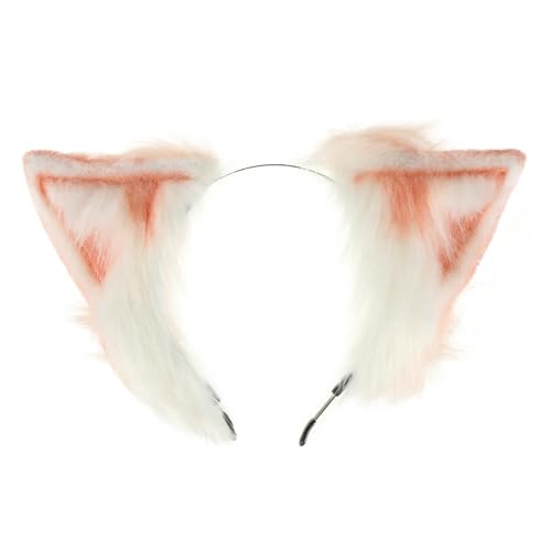 KOMBIUDA Plüsch Katzenohren Stirnband Weich Komfortabel Festhaltend Originelles Cosplay Haarreif für Mädchen Party Halloween von KOMBIUDA