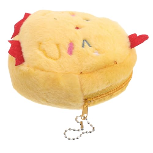 KOMBIUDA Plüsch Münzbeutel Kleine Geldbörse Weiches Material Multifunktionale Aufbewahrung Für Münzen Und Kopfhörer Niedliches Küken Design Für Alltag Und von KOMBIUDA