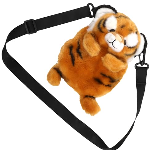 KOMBIUDA Plüsch Tiger Umhängetasche Verstellbar Flauschige Schultertasche Damen Süßes Cartoon Tier Für Alltag Shopping Freizeit KOMBIUDA Plüsch Tiger Umhängetasche Verstellbar Flauschige Schultertasche Damen Süßes Cartoon Tier Für Alltag Shopping Freizeit von KOMBIUDA