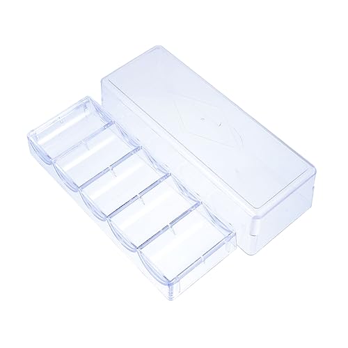 KOMBIUDA Professionelle Poker Chip Box Transparent Fächer Verschleißfestes Aufbewahrungs Tablett Praktischer Chip Organizer für Zuhause und Spiel Platzsparend und Robust von KOMBIUDA
