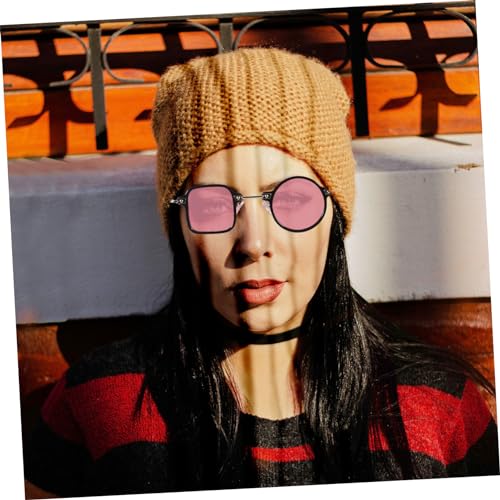 KOMBIUDA Punk Sonnenbrille Unregelmäßiges Design Leicht Uv Schutz Damen Herren Outdoor Sportbrille Stilvolle Randlose Brille für Alltag und Party von KOMBIUDA