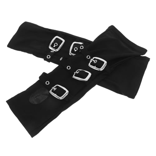 KOMBIUDA Punk-handschuhe Lang Fingerlos Für Festival Party Mit Auffälliger Schnalle Aus Polyester Modisch Und Einzigartig von KOMBIUDA