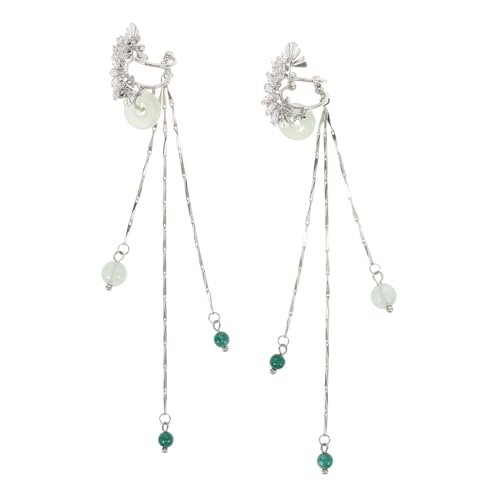 KOMBIUDA Quastenohrringe Damen Ohrhänger Stilvolle Tropfenohrringe Dekorative Ohrringe Mit Zirkon Für Party Hochzeit Alltag von KOMBIUDA