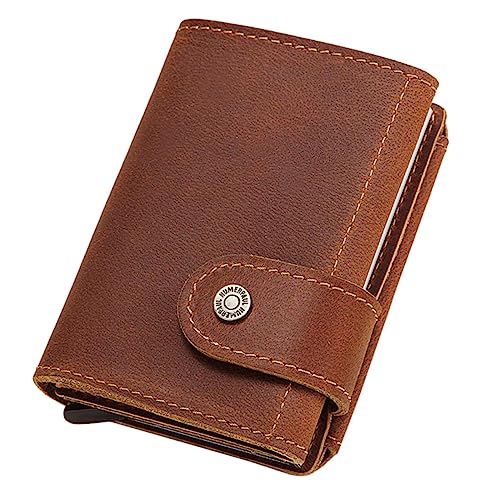 KOMBIUDA RFID Sichere Herren Geldbörse aus hochwertigem Material mit Münzfach Schlankes Kartenetui Praktischer Portemonnaie Bügel Langlebig und Sicher für Alltag Büro und Party Geeignet von KOMBIUDA