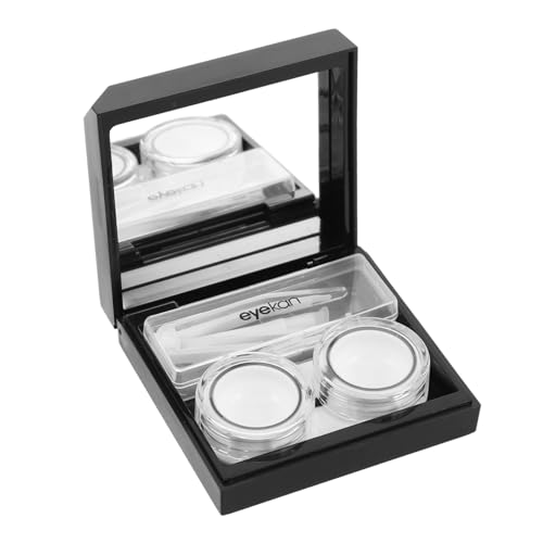 KOMBIUDA Reisekontaktlinsenbehälter Mit Zwei Fächern Mattiertes Aufbewahrungsbox-Design Für Kontaktlinsen Tragbarer Organizer Für Täglichen Gebrauch Und Unterwegs von KOMBIUDA