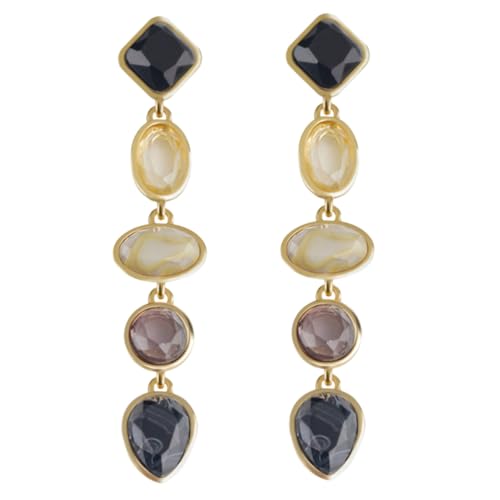 KOMBIUDA Resin Ohrringe Damen Geometrisch Leicht Tragbar Modisch Langlebig Ohrschmuck Geschenkidee für Alltag und Festtage von KOMBIUDA