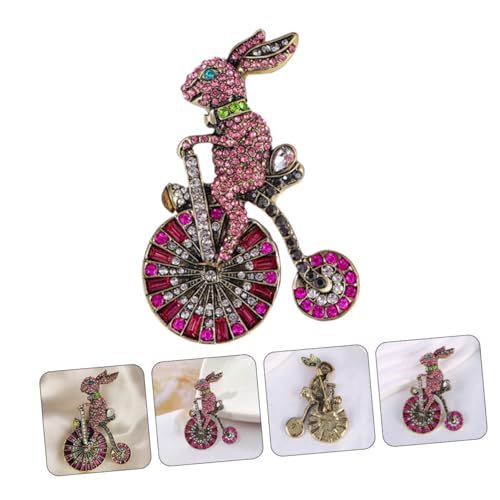 KOMBIUDA Rhinestone Brosche Bunny Anstecknadel aus Vintage Kaninchen Pin für Damen Dekorativ für Kleidung Taschen Schals und Hüte Eleganter Schmuck Akzent von KOMBIUDA