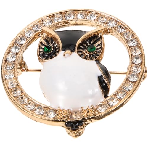 KOMBIUDA Rhinestone Eulen Brosche Pin mit Emaille Modische Anstecknadel für Damen Vielseitiger Kleidungsaccessoire für Pullover und Anzüge Niedliches Design Langlebig und Farbbeständig von KOMBIUDA