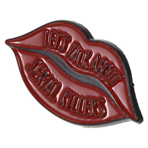 KOMBIUDA Rote Lippen Brosche Pin Modisch Dekorativ für Damen Schals Kleidung Anstecker Eleganter Metall Anstecknadel Schmuck für Frauen und Freundinnen von KOMBIUDA