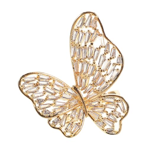 KOMBIUDA Schmetterlingsring für Frauen Eleganter Verlobungsring mit Kristallsteinen Zeitloses für Hochzeiten Besondere Anlässe Goldfarbene Ausführung für Stilvolle Damen KOMBIUDA Schmetterlingsring für Frauen Eleganter Verlobungsring mit Kristallsteinen Zeitloses für Hochzeiten Besondere Anlässe Goldfarbene Ausführung für Stilvolle Damen von KOMBIUDA