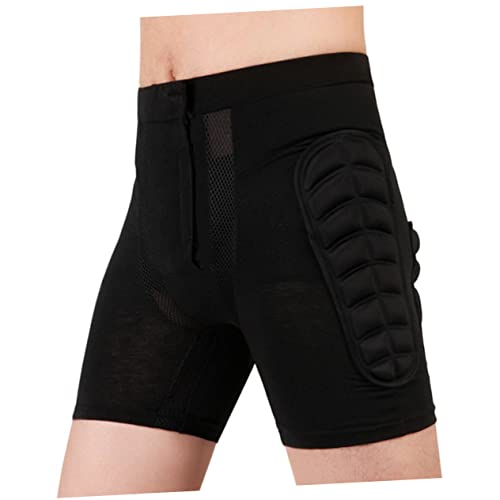 KOMBIUDA Schutzhose für Erwachsene und Junge Mädchen Gepolsterte Ski Skate-Hose mit Eva-Pads Schutz bei Ski Snowboard Skating und Mountainbiking Schwarz von KOMBIUDA