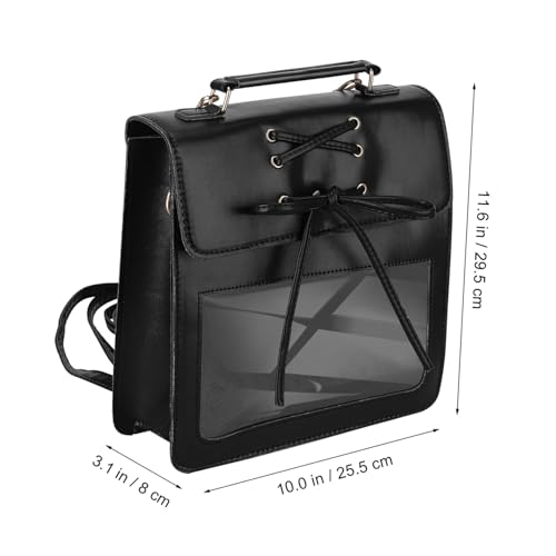 KOMBIUDA Schwarze Umhängetasche Damen aus PU und Polyester Leichte Crossbody Ita Bag mit Pin Display Vielseitige Schultertasche für Alltag Arbeit und Reisen Modische Handtasche von KOMBIUDA