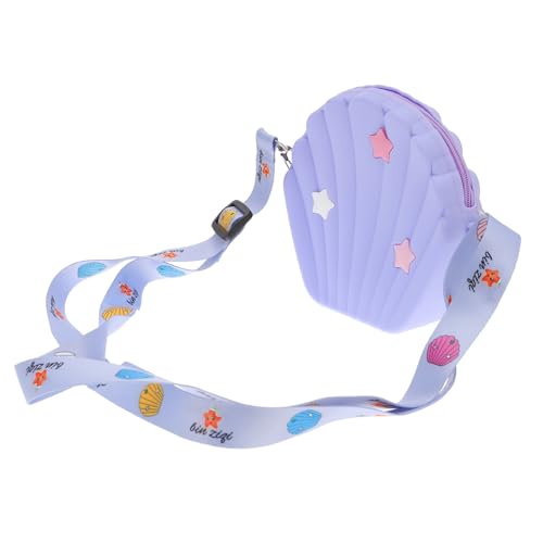 KOMBIUDA Shell Shape Zipper Crossbody Bag aus Langlebigem Silikon Modische Muscheltasche mit Großem Fassungsvermögen Verstellbarem Schultergurt Multifunktional für Handy von KOMBIUDA