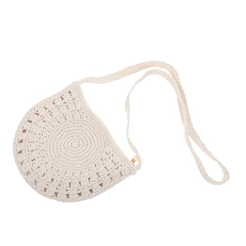 KOMBIUDA Shopping Boho Umhängetasche Retro Damen Schulter Damen Handgewebte Kleine Gewebte Geldbörse Handgestrickt Strand Halbrund Seil Rund Urlaub Ausflüge Versammlungen Festivals von KOMBIUDA