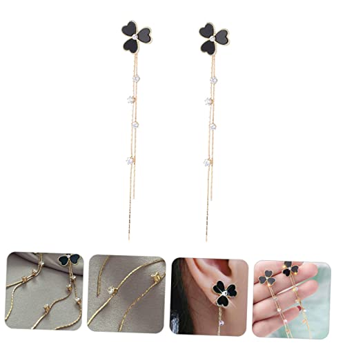 KOMBIUDA Silberne Irish Clover Tassel Ohrringe Damen Ohrhänger Leicht Elegant Dangle Ohrschmuck für Patricks Day von KOMBIUDA