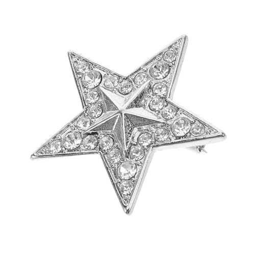 KOMBIUDA Vintage Strass Brosche Für Damen Sternförmige Anstecknadel Aus Robustem Legierungsmaterial Für Anzüge Kleider Und Jacken Elegantes Accessoire Mit Funkelnden Rhinestones von KOMBIUDA
