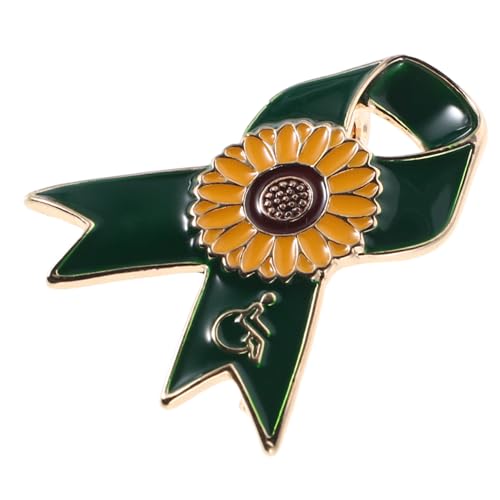 KOMBIUDA Sonnenblumen Anstecknadel Legierung Frühlingspin Brosche für Damen und Herren Freiwilligenhilfe Unterstützung Behinderung Pflege Abzeichen für Kleidung von KOMBIUDA