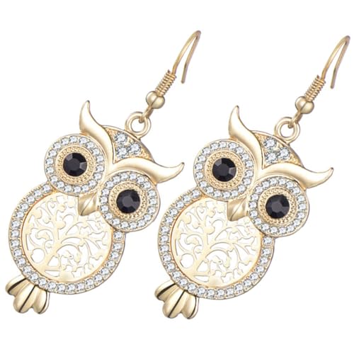 KOMBIUDA Statement Ohrringe Damen Eulen Ohrhänger Baum Anhänger Leicht Schmuck für Alltag Fest Party Valentinstag von KOMBIUDA