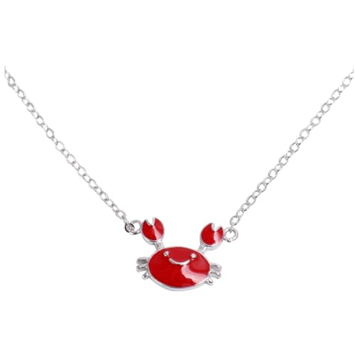 KOMBIUDA Sterling Silber Kettenanhänger Krebs Schmuck Damen Halskette Romantisch Rot Emaille Fein Nickelfrei Geschenkidee KOMBIUDA Sterling Silber Kettenanhänger Krebs Schmuck Damen Halskette Romantisch Rot Emaille Fein Nickelfrei Geschenkidee von KOMBIUDA